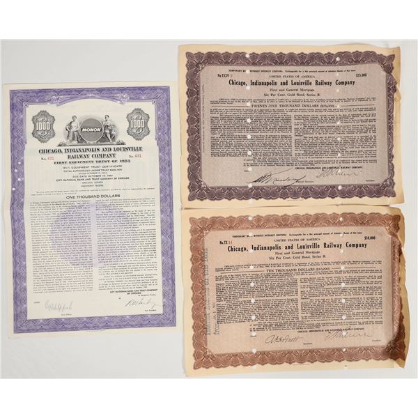 Chicago, Indianapolis & Louisville Railway Stocks  (150) [206034]