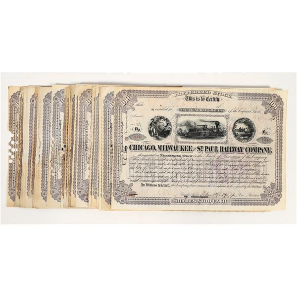 Chicago, Milwaukee & St. Paul Railway Stocks (25) [205969]