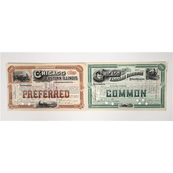 Chicago & Eastern Illinois RR Stocks 1902-1908 [192958]