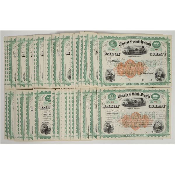 Chicago & South Western Railway Co. Stocks  (About 50) [205753]
