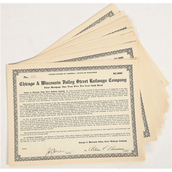 Chicago & Wisconsin Valley Street Railways Co. Bonds. (22) [206546]