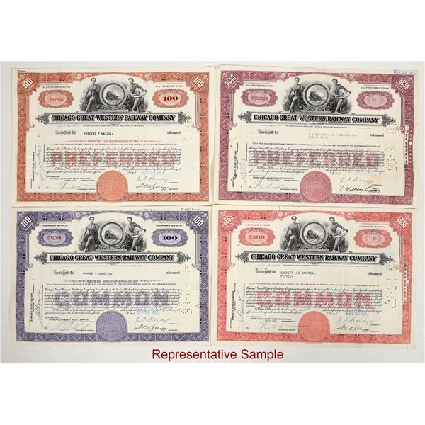 Chicago Great Western Railway Co. Stocks (200+) [204882]