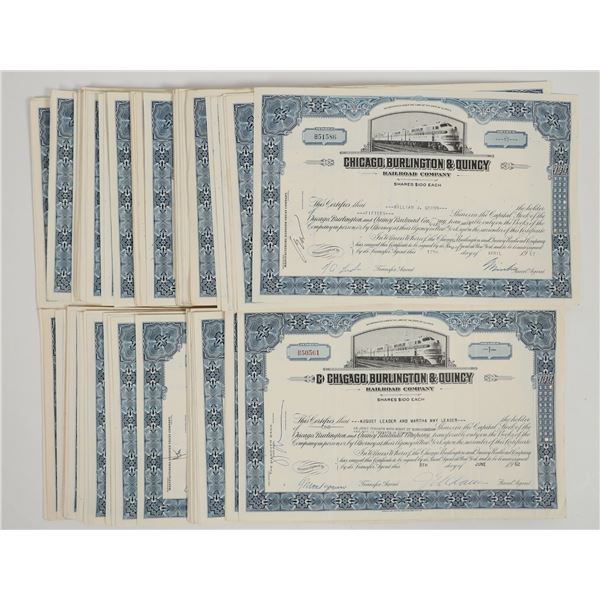 Chicago, Burlington & Quincy Railroad Company Stocks  c1959-69  [205489]