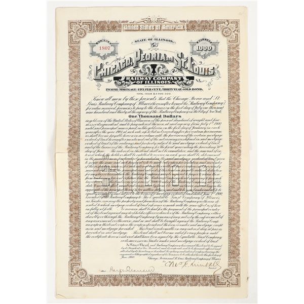 Gold Bond: Chicago, Peoria & St. Louis Railway, 1900 [206295]