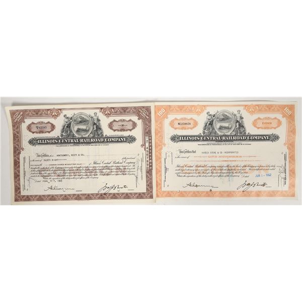 Illinois Central Railroad Co. Stocks.  (100) [206027]