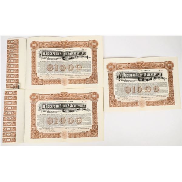 Rockford, Beloit & Janesville Railroad Company Gold Bond Certificates [206800]