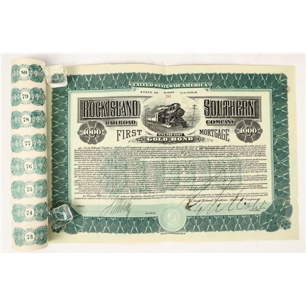 Gold Bond: Rock Island Southern Railroad, 1907 [206606]