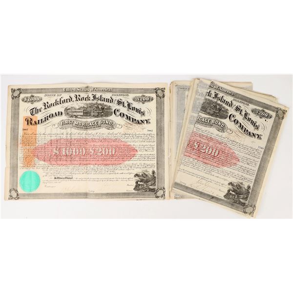 The Rockford, Rock Island  And St. Louis Railroad Co. Bond (10) [205666]