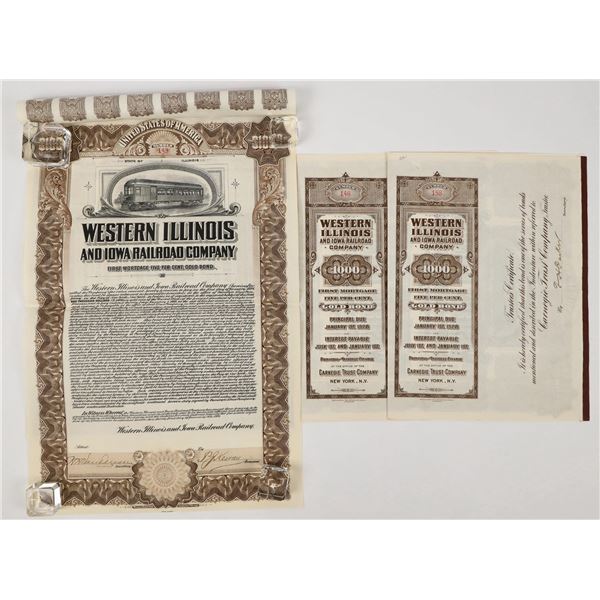 Western Illinois And Iowa Railroad Co. Bond (3) [206638]