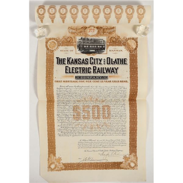 Gold Bond: Kansas City and Olathe Electric Railway, 1903 [206406]
