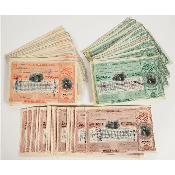Louisville Railway Co. Stocks 1893-1897 (200+) [205646]
