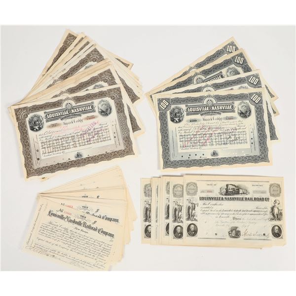 Louisville and Nashville Railroad Company Stocks 1890-1930s (100+) [205647]