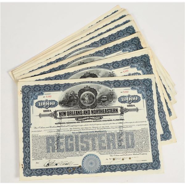New Orleans and Northeastern Railroad Company Bond Certificates  (23) [205649]