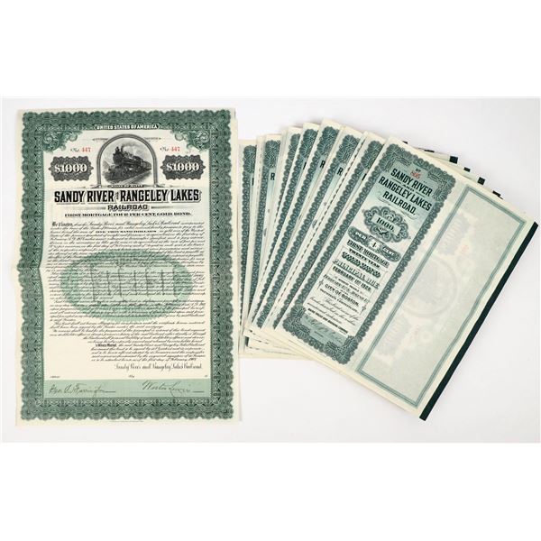Sandy River and Rangeley Lakes Railroad Gold Bond Certificates [206799]