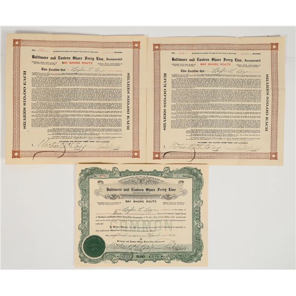 Baltimore Ferry Stocks, 1920 (3) [204227]