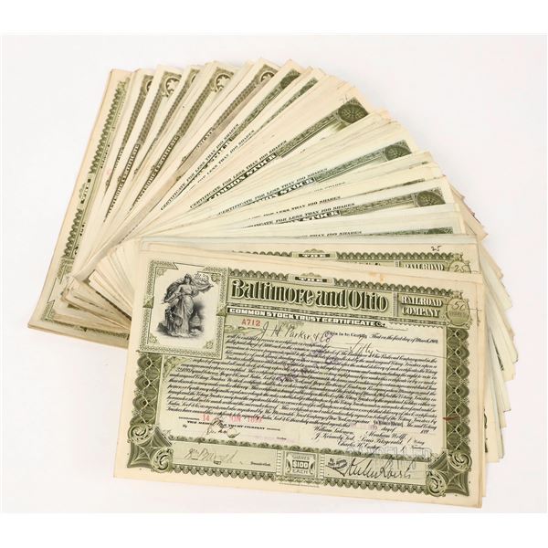 Baltimore and Ohio Railroad Company Stock Certificates (200) [205852]