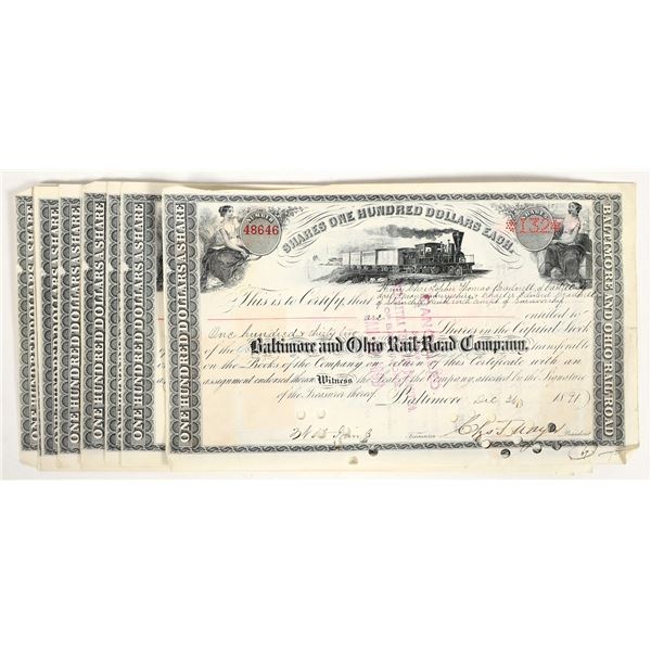 Baltimore & Ohio Rail Road Company Stocks (10) [206085]