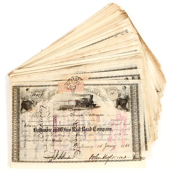 Baltimore & Ohio RR Stocks,1850s-60s (150) [205957]