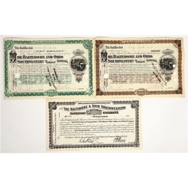 The Baltimore and Ohio Western Railway Co. Stocks. (150+) [206178]