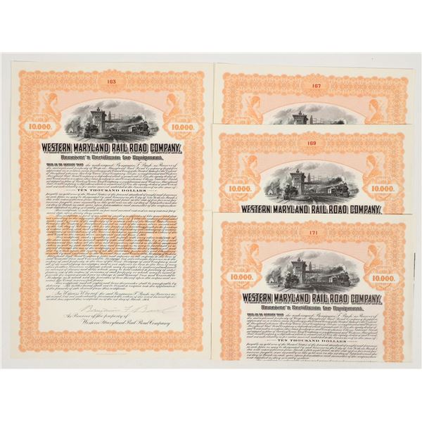 Gold Bonds: Western Maryland Railroad, 1909 (4) [206293]