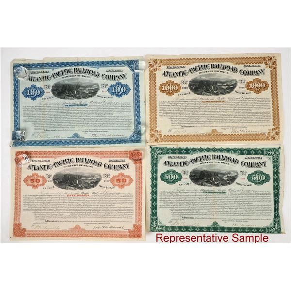 Atlantic and Pacific Railroad Company Bonds c.1880 (35) [206356]