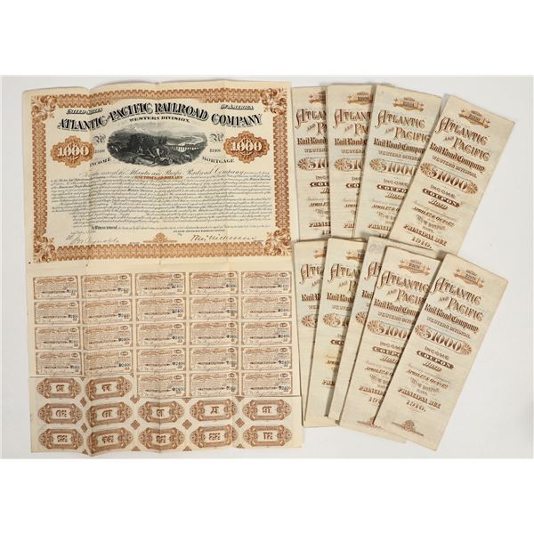The Atlantic & Pacific Railroad Company Stock Certificates-Coupons Group [205855]