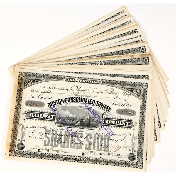 Boston Consolidated Street Railway Stocks (40) [205920]