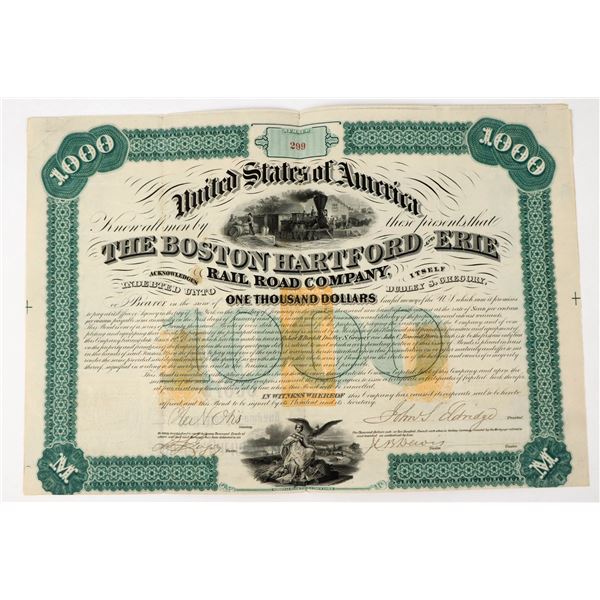 Boston Hartford & Erie Railroad Company Imprinted Revenue Bond [198174]