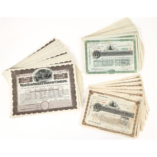 West End Street Railway Company- 3 varieties c.1916-1922 [202992]