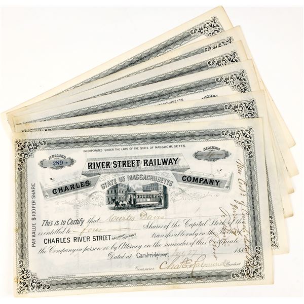 Charles River Street Railway Stocks (6) [205925]