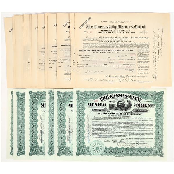 Kansas City, Mexico & Orient Railway Stocks (30) [206049]
