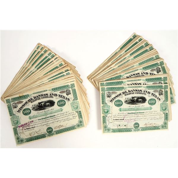 Missouri, Kansas and Texas Railway Co. Stocks. (150) [206150]