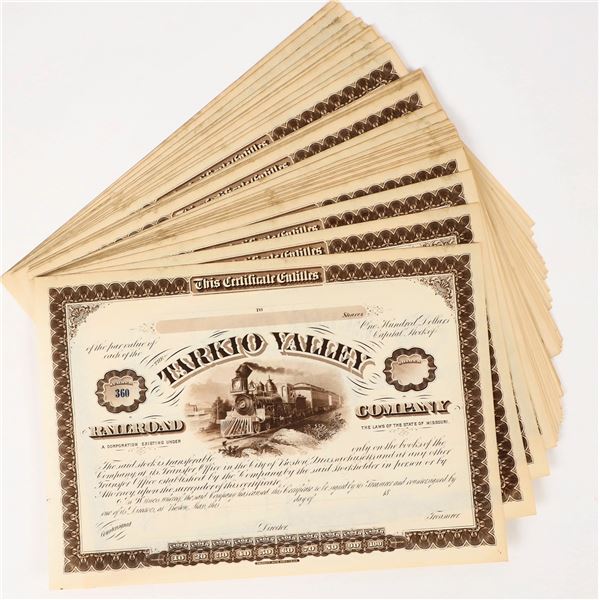 Tarkio Valley Railroad Company Unissued Stocks (33) [203007]
