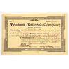 Image 1 : Montana Railroad Company Stock Certificate c. 1895 (1) [206310]