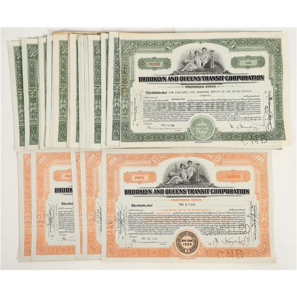Brooklyn and Queens Transit Corp. Preferred Stock Certificates (50+) [206308]
