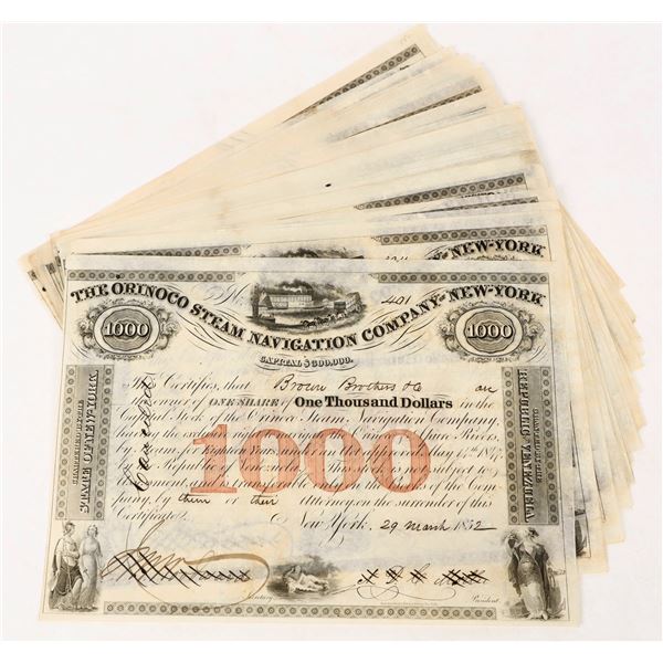 Orinoco Steam Navigation Company of New York Stocks (30) [206678]