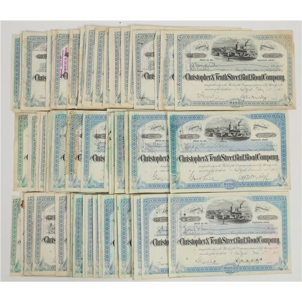 Christopher & Tenth Street Railroad Co. Stocks c. 1900-1920 (193) [205750]