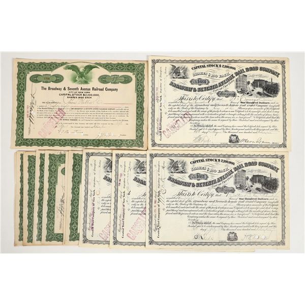 Broadway & Seventh Avenue Rail Road Company Stocks (14) [206088]