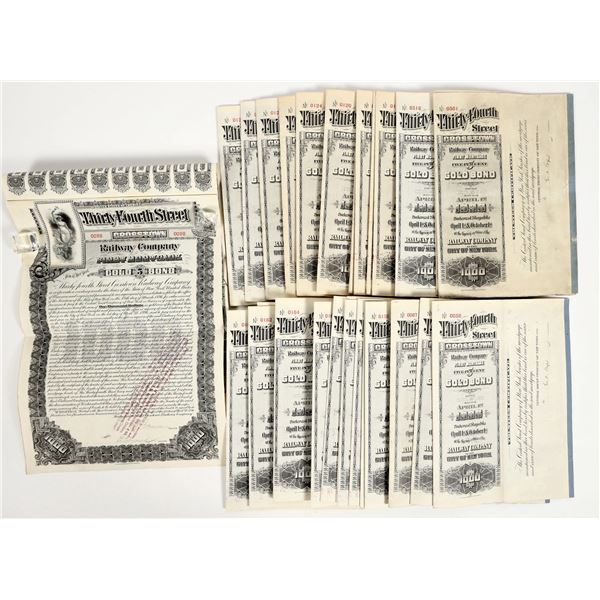 Thirty-Fourth Street Crosstown Railway Company Stock Certificates (200) [205799]