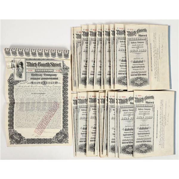 Thirty-Fourth Street Crosstown Railway Company Stock Certificates (200) [205860]