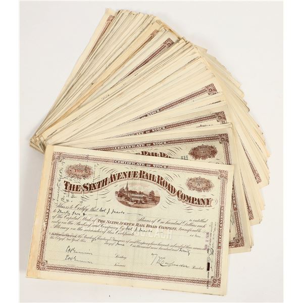 The Sixth Avenue Railroad Co. Stocks.  (80) [205859]