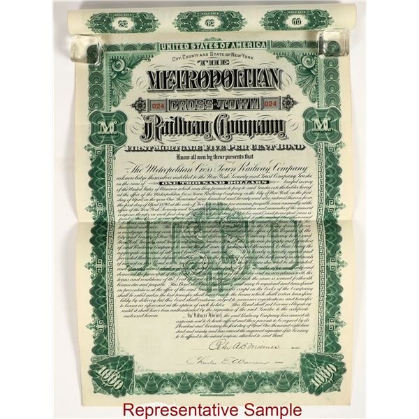 Metropolitan Cross-Town Railway Bonds (60) [206249]