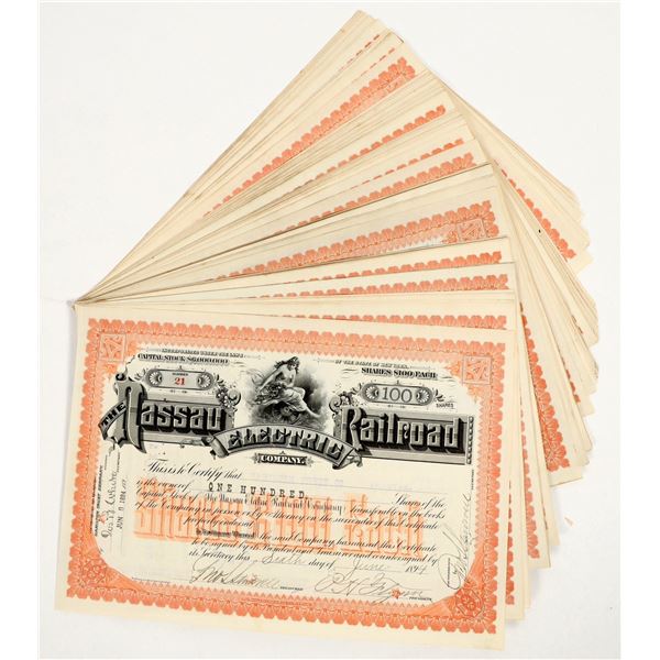 Nassau Electric Railroad Stocks, 1894 (90) [205949]