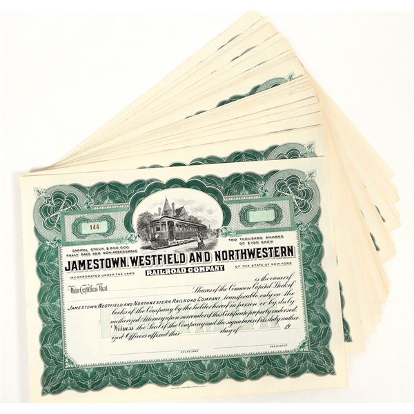 Jamestown, Westfield and Northwestern RR Stocks (28) [206048]