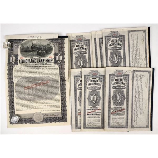 Lehigh and Lake Erie Railroad Company Gold Bond Certificates Group [206465]