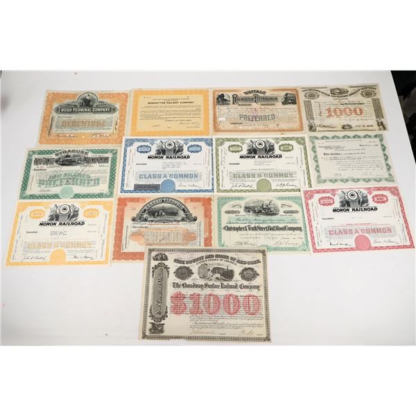 New York Railways Stock Certificates Group [206461]