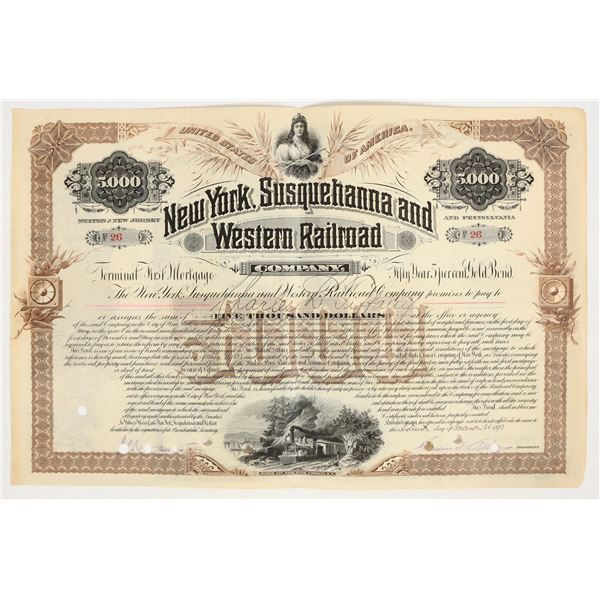 New York, Susquehanna & Western Railroad Co. Bond. [206509]