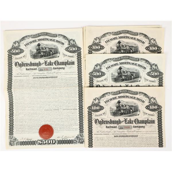 Ogdensburgh and Lake Chaplin Railroad Co  Bonds (4) [206367]
