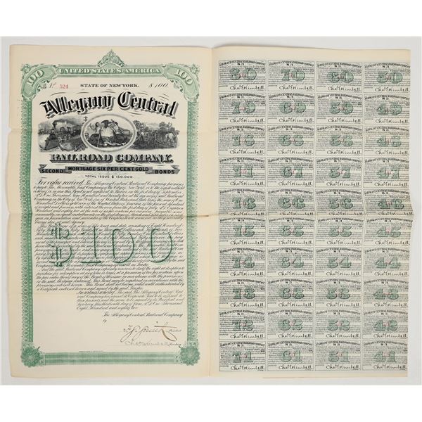 The Allegany Central Railroad Co. Bond.  [206551]