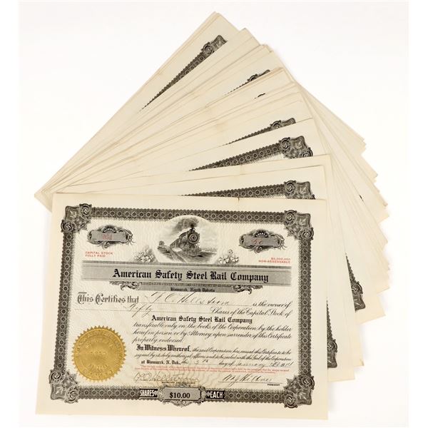 American Safety Steel Rail Co. Stocks (40) [205924]